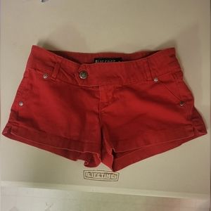 Junior size 3 red shorts